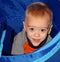 Toddler Explores Toy Tunnel