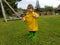 Toddler in farm field