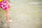 Toddler feet in water at the beach