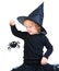 Toddler girl in black little witch costume