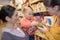 Toddler girl enjoying play at kids corner