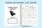 Toddler nanny log book KDP interior. Daily child-caregiver information and feeding time tracker template. KDP interior journal.