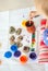 toddler paints with gouache