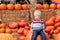 Toddler at the pumpkin patch