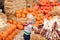 Toddler at the pumpkin patch