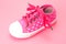 Toddlers pink baby shoes