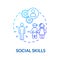 Toddlers social skills concept icon