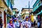 Todos Santos Cuchumatan, Guatemala on 30th April 2016 - Indigenous people with traditional clothes walking in the streets