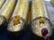 Toes of the 32 meter tall Buddha at Wat Intharawihan in Bangkok, Thailand