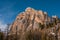 Tofana di Rozes over a blue sky in winter, Cortina D`Ampezzo, It