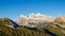 Tofana mountain group with the highest peak Tofana di Rozes. Dolomites Alp Mountains, Belluno Province, Dolomiti Alps, Italy