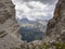 Tofane dolomites mountains panorama