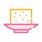 Tofu cheese color icon vector symbol illustration