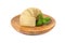 Tofu Cheese Isolated, Smoked Vegan Cheese Slice, Sliced Soya Bean Curd, Soy Protein or TSP