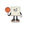 tofu illustration as a basketball player