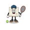 tofu illustration as a tennis player