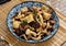 Tofu and mixed mushroom stir fried.