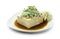 Tofu Salad with Soy Sauce ontop Cucumber cutlet Sprinkle Sesame Japanese Food Cold Tofu Hiyayakko Style