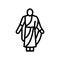toga ancient rome line icon vector illustration