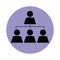 Together, business people workgroup pictogram, block silhouette icon