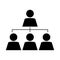 Together, business people workgroup pictogram, silhouette style