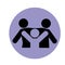 Together, people community relationship friendly pictogram block silhouette icon