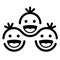 Together smiling children team symbol