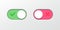 Toggle button switch slider vector web UI icons