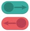 Toggle Buttons, Tweaks Buttons Isolated Vector Icon