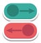 Toggle Buttons, Tweaks Buttons Isolated Vector Icon