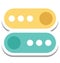 Toggle Buttons, Tweaks Buttons Vector Icon