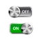 Toggle Switch On and Off position, On/Off sliders