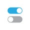 Toggle switch vector icon, On and Off position simple icons