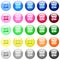 Toggle switches icons in color glossy buttons