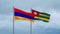 Togo and Armenia flag
