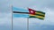 Togo and Botswana flag