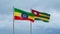 Togo and Ethiopia flag