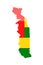 Togo Flag Country Contour Vector Icon