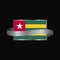 Togo flag Ribbon banner design