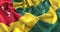 Togo Flag Ruffled Beautifully Waving Macro Close-Up Shot