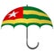 Togo flag umbrella