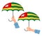 Togo flag umbrella