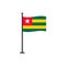 Togo flag vector isolated 4