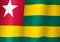 togo national flag 3d illustration close up view