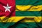 Togo realistic flag illustration.