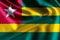 Togo realistic flag illustration.