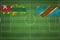 Togo vs DR Congo Soccer Match, national colors, national flags, soccer field, football game, Copy space