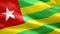 Togolese flag 1080p Full HD 1920X1080 footage video waving in wind. National â€Žâ€Žâ€Žâ€ŽLomeâ€Žâ€Ž 3d Togolese flag wavin