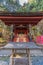 Togu Honden (East Hall) of Kitaguchi Hongu Fuji Sengen Jinja shinto shrine. North side entrance of Mount Fuji