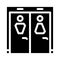 toilet airport glyph icon vector illustration
